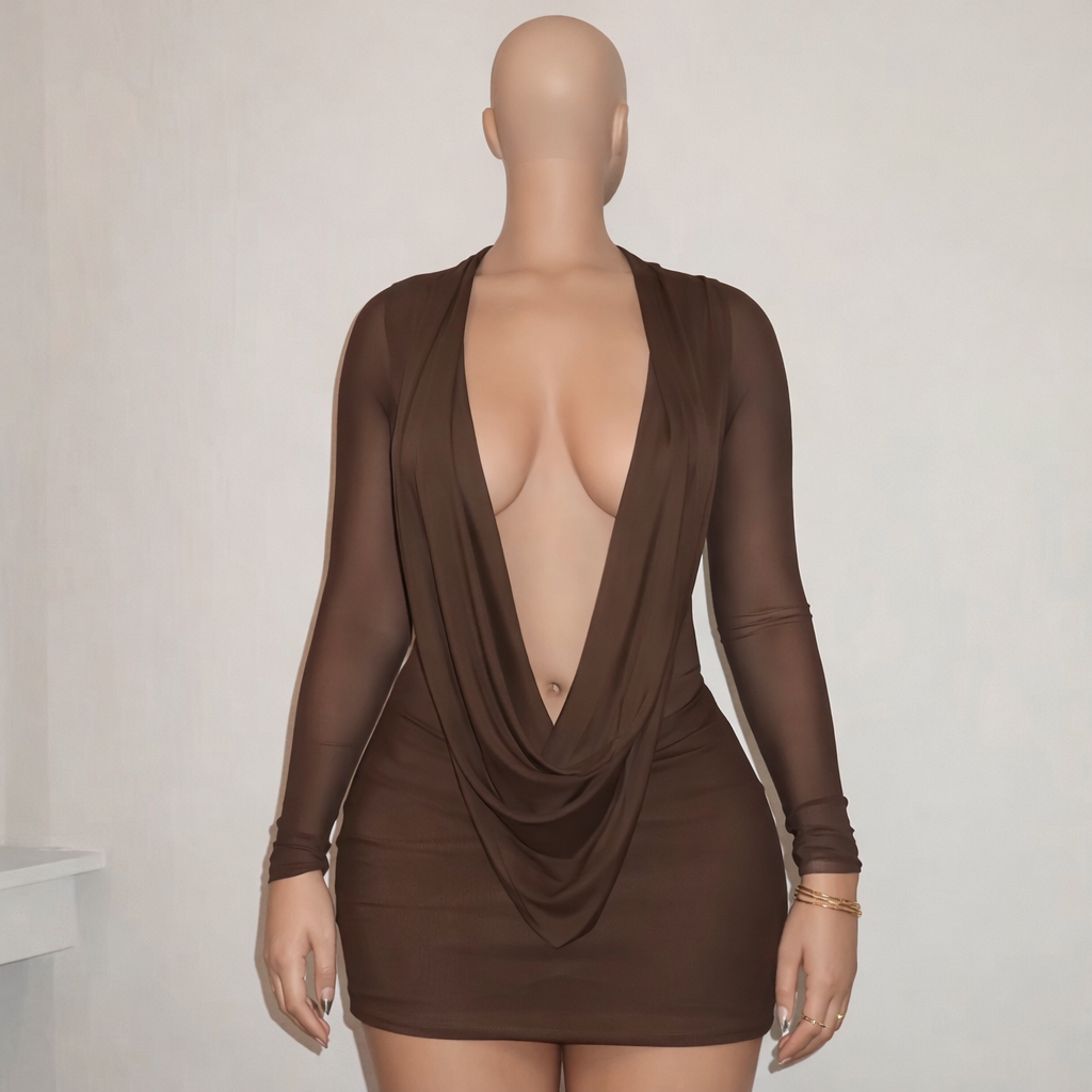 V backless dress